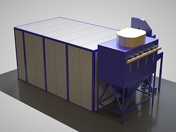 Дробеструйная камера внутреннего исполнения тупикового типа SPK-6.5.4